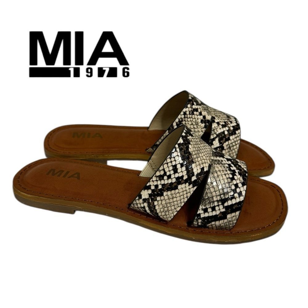New Mia Ricky Women's Snake Slide Sandals 6.5